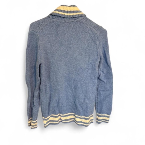 Talbots Blue Ivory Turtleneck Sweater Sz XS - Picture 3 of 5